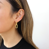 925 Sterling silver chain link earrings Gift For Mom. Gift For Girlfriend